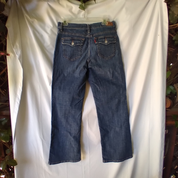 Levi's Perfectly Slimming 512 Jeans Womens Size 12 Short Bootcut Med Wash - Picture 2 of 9